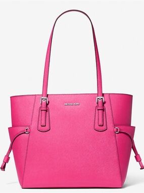 NWT Michael Kors Voyager Large Saffiano Leather Tote in Dragonfruit
